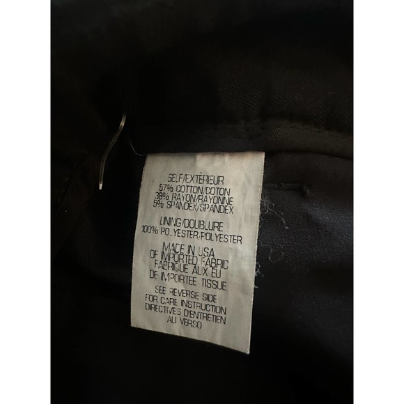 Women 4 Theory Testra Bistretch 2 Black Trousers Ankle Pants Straight Leg Cotton - Picture 6 of 6